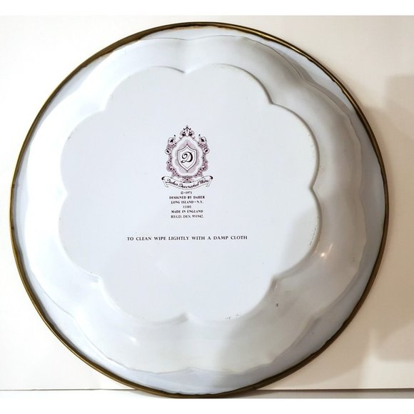 Vintage DAHER Decorated metal Ware DANCING COLONIAL COUPLE TIN BOWL DISH England - Picture 7 of 10